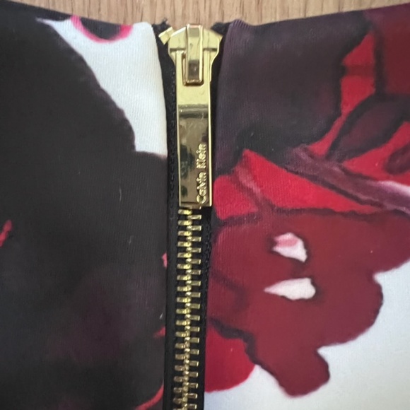 Calvin Klein Dress Floral Red & Black 12P - Picture 6 of 6